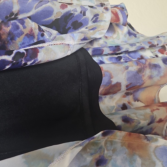 Simply Vera Vera Wang Floral Asymmetrical Hem Dress Blue Multicolor Size PXL - Picture 7 of 8